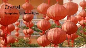  Presentation with lunar new year - Presentation enhanced with traditional lunar new year red background and a  colored foreground