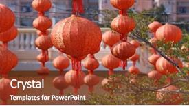  Presentation with lunar - Cool new presentation theme with traditional lunar new year red backdrop and a  colored foreground