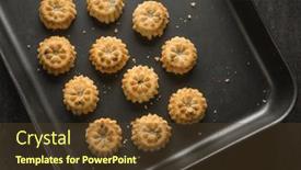  Presentation with baking cookies - PPT layouts enhanced with traditional-maa-moul-cookies background and a tawny brown colored foreground
