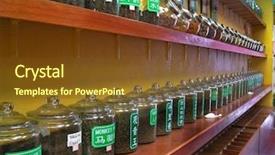  Presentation with traditional chinese medicine - Amazing PPT theme having traditional medicine - chinese tea shop in chinatown backdrop and a tawny brown colored foreground