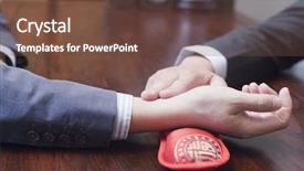  Presentation with pulse - Audience pleasing theme consisting of traditional medicine - taking pulse backdrop and a tawny brown colored foreground