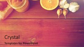  Presentation with traditional medicine medicine - Beautiful theme featuring traditional medicine cooking food backdrop and a red colored foreground