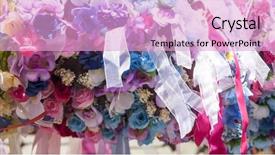  Presentation with craft fair - Slides featuring traditional medieval crafts fair background and a lavender colored foreground