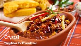  Presentation with kidney bean - Audience pleasing PPT layouts consisting of traditional mexican chili with kidney backdrop and a tawny brown colored foreground