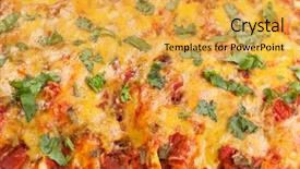  Presentation with mexican food - Beautiful presentation theme featuring traditional mexican food enchiladas texture backdrop and a yellow colored foreground