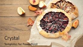  Presentation with homemade pastry apple pie pies - Presentation with traditional mode - homemade sea biscuit with apples background and a  colored foreground