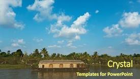  Presentation with kerala - Amazing PPT layouts having traditional mode - houseboat on kerala backwaters kerala backdrop and a tawny brown colored foreground