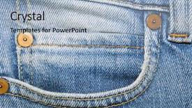  Presentation with jeans - Amazing PPT layouts having traditional mode - jeans texture closeup backdrop and a  colored foreground