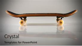  Presentation with multiple reflection of mirrors - PPT theme featuring traditional mode - macro of fingerboard on light background and a  colored foreground