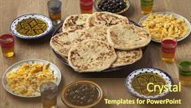  Presentation with olive oil - Amazing presentation having traditional moroccan breakfast with pancakes backdrop and a tawny brown colored foreground