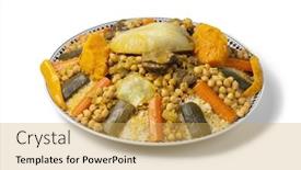  Presentation with couscous - Beautiful slide deck featuring tea time backdrop and a tawny brown colored foreground