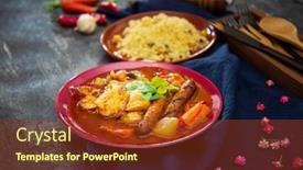  Presentation with couscous - Cool new slides with traditional-moroccan-dish-couscous-salad backdrop and a tawny brown colored foreground