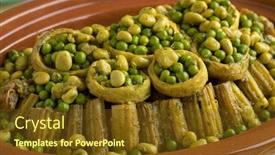  Presentation with broad - PPT theme featuring traditional-moroccan-dish-with-cardoon background and a tawny brown colored foreground