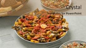  Presentation with sardines - Amazing presentation design having traditional moroccan dish with sardines backdrop and a coral colored foreground