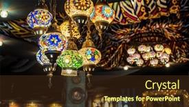  Presentation with lamps - Slide set consisting of traditional-moroccan-lamps-in-cafe background and a tawny brown colored foreground