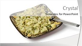  Presentation with moroccan - Audience pleasing PPT theme consisting of traditional-moroccan-potato-salad-isolated backdrop and a white colored foreground