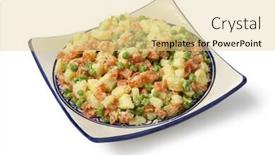  Presentation with moroccan - Cool new presentation design with traditional-moroccan-potato-salad backdrop and a blonde colored foreground