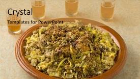  Presentation with moroccan - Presentation having traditional moroccan rfissa served background and a yellow colored foreground