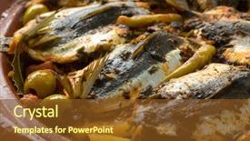  Presentation with sardines - Cool new slides with traditional moroccan tagine with stuffed backdrop and a tawny brown colored foreground