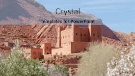  Presentation with ait - PPT layouts with traditional-moroccan-village-tamedakhte-village background and a light blue colored foreground