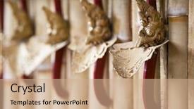  Presentation with traditional music - Cool new slides with traditional music - gamelan instrument backdrop and a coral colored foreground