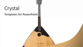  Presentation with traditional music - Audience pleasing slides consisting of traditional music - image of balalaika backdrop and a white colored foreground