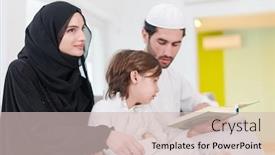  Presentation with iftar - Amazing slides having traditional-muslim-family-parents backdrop and a soft green colored foreground