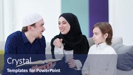  Presentation with children parents - Amazing presentation having traditional-muslim-family-parents backdrop and a navy blue colored foreground