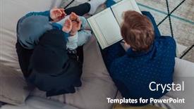  Presentation with quran - PPT layouts having traditional-muslim-family-parents background and a navy blue colored foreground