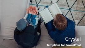  Presentation with quran - Presentation featuring traditional-muslim-family-parents background and a navy blue colored foreground