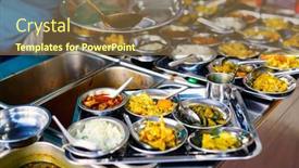  Presentation with lunch - Slide deck featuring traditional-myanmar-set-menu-lunch background and a tawny brown colored foreground