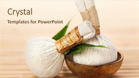  Presentation with stamps - Audience pleasing presentation consisting of traditional name for massage stamp backdrop and a cream colored foreground