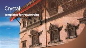  Presentation with nepal - Presentation having traditional-nepali-architecture-kumari-ghar background and a tawny brown colored foreground