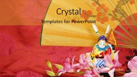  Presentation with ornament - Amazing theme having traditional new year ornament backdrop and a yellow colored foreground