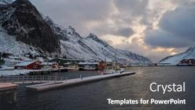  Presentation with fisherman - Audience pleasing slide deck consisting of traditional-norwegian-fisherman-s-cabins backdrop and a dark gray colored foreground
