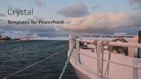  Presentation with fisherman - PPT layouts having traditional-norwegian-fisherman-s-cabins background and a light blue colored foreground