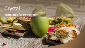  Presentation with god - Amazing slide deck having traditional offerings to gods backdrop and a  colored foreground