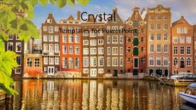  Presentation with old buildings - Theme with traditional old buildings in amsterdam background and a coral colored foreground