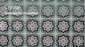  Presentation with ceramic tiles - Audience pleasing slide set consisting of traditional-old-tiles-wall-painted backdrop and a gray colored foreground