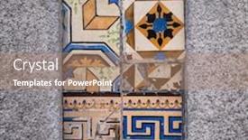  Presentation with wall street - Slides enhanced with traditional-old-tiles-wall background and a coral colored foreground