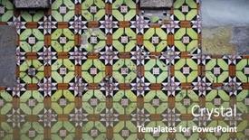  Presentation with wall street - Slides consisting of traditional-old-tiles-wall background and a violet colored foreground