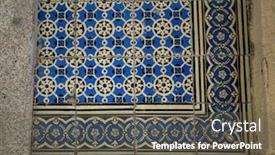  Presentation with ceramic tiles - Slide set featuring traditional-old-tiles-wall background and a dark gray colored foreground