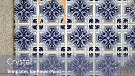  Presentation with wall street - Cool new slide deck with traditional-old-tiles-wall backdrop and a ocean colored foreground