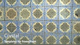  Presentation with wall street - Amazing slide set having traditional-old-tiles-wall backdrop and a gray colored foreground