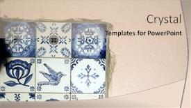  Presentation with wall street - Slide set consisting of traditional-old-tiles-wall background and a lemonade colored foreground