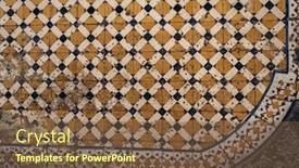 Presentation with ceramic tiles - Beautiful slide deck featuring traditional-old-tiles-wall backdrop and a tawny brown colored foreground