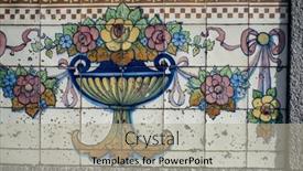  Presentation with ceramic tiles - Slides featuring traditional-old-tiles-wall background and a light gray colored foreground