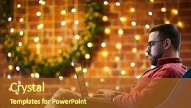  Presentation with front office - PPT theme with traditional organization - contemporary broker networking in front background and a red colored foreground