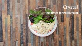  Presentation with fish - Presentation theme featuring traditional-parmentier-of-fish background and a coral colored foreground