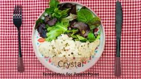  Presentation with fish - Cool new slide deck with traditional-parmentier-of-fish backdrop and a coral colored foreground